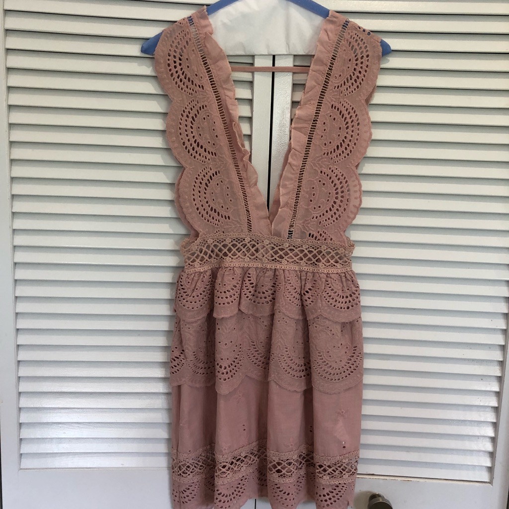 Pink Eyelet Dress